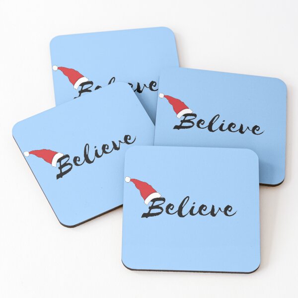Item preview, Christmas Believe Cute Graphic with Saying in Blue designed and sold by Happiness Creators.