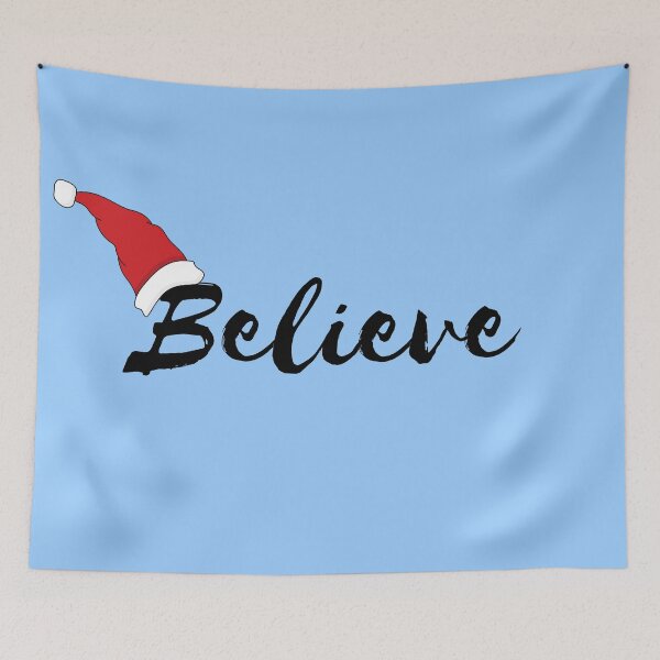 Item preview, Christmas Believe Cute Graphic with Saying in Blue designed and sold by Happiness Creators.