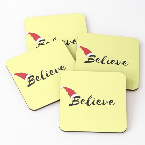 Item preview, Christmas Believe Cute Graphic with Saying in Yellow designed and sold by Happiness Creators.