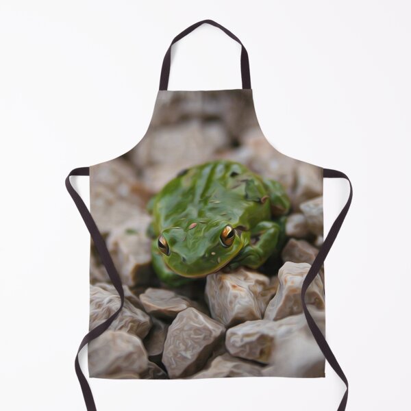 Aperçu de l'œuvre petite grenouille verte dans les cailoux créée et vendue par ricobarinas.