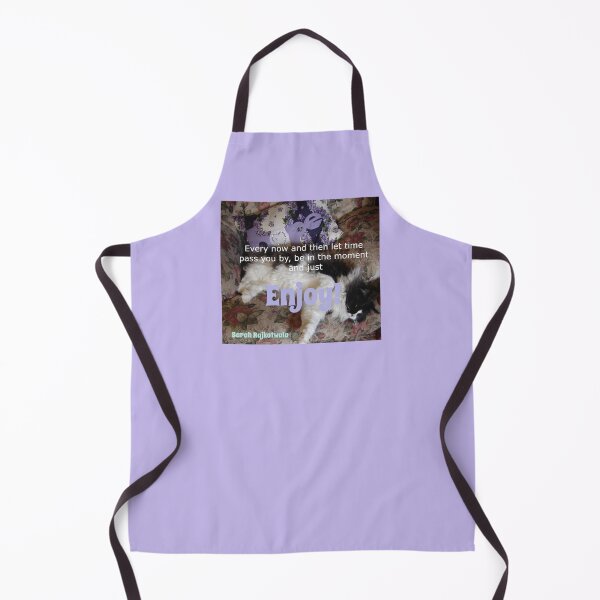 Item preview, Tuxedo Cat Purple Enjoy Inspirational Quote designed and sold by Sarah Rajkotwala.