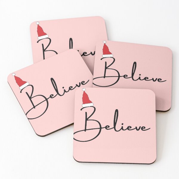 Item preview, Christmas Believe Cute Graphic with Saying in Pink designed and sold by Happiness Creators.