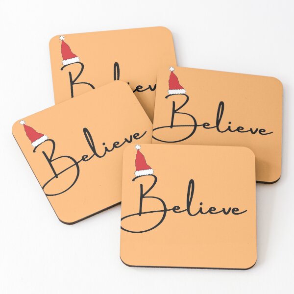 Item preview, Christmas Believe Cute Graphic with Saying in Orange designed and sold by Happiness Creators.