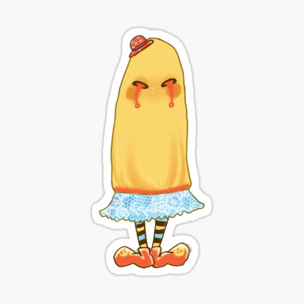 Clowncore Ghost Sticker