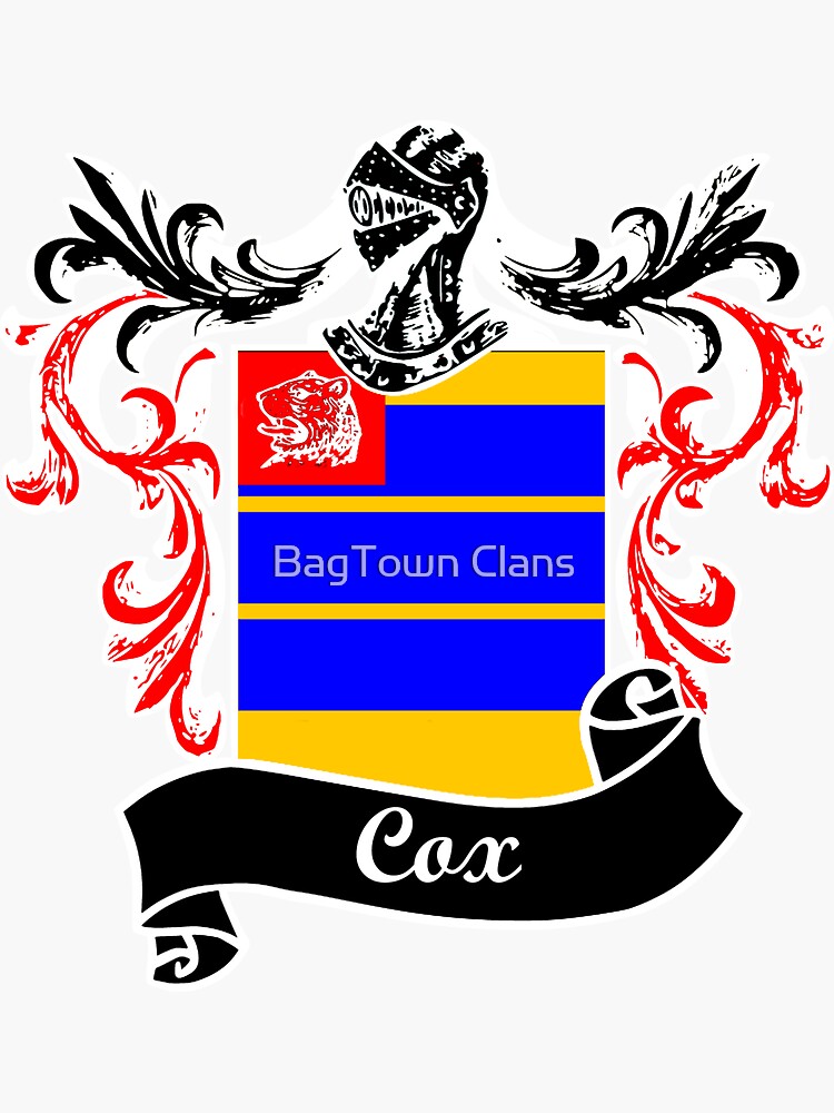 "Cox Coat of Arms" Sticker by ljrigby Redbubble