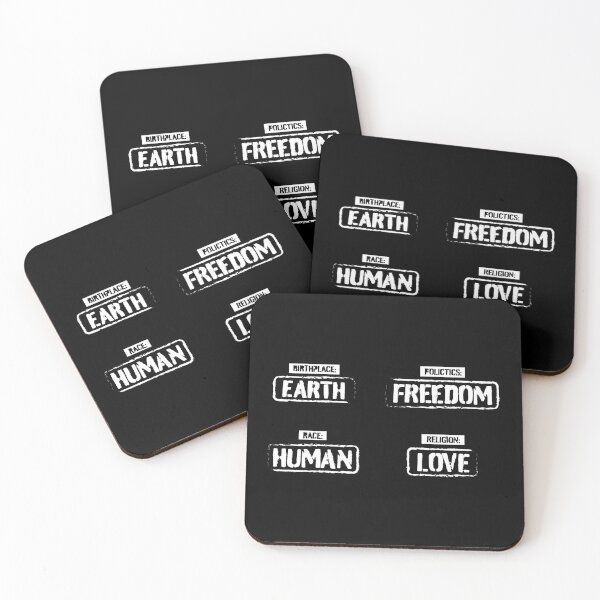 Item preview, Birthplace Earth Race Human Politics Freedom Religion Love - Stamp style 4 Stickers Pack designed and sold by LookFrog.