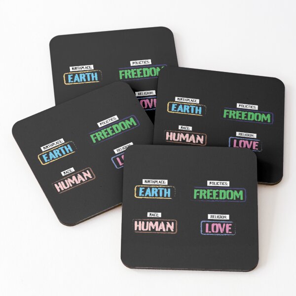 Item preview, Birthplace Earth Race Human Politics Freedom Religion Love - Stamp style 4 Stickers Pack designed and sold by LookFrog.