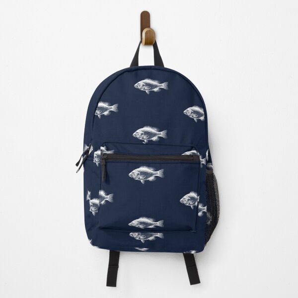 Artikelvorschau, Preppy Rustic Fishing Beach House Marineblauer Salzwasserfisch entworfen und verkauft von IamTrending.
