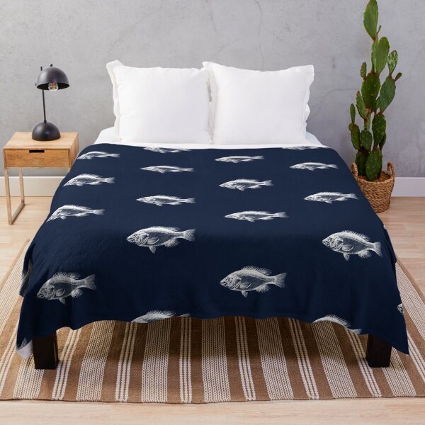 Artikelvorschau, Preppy Rustic Fishing Beach House Marineblauer Salzwasserfisch entworfen und verkauft von IamTrending.