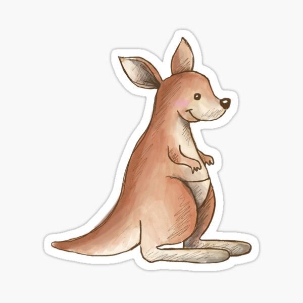 Aussie Animals: Kangaroo Sticker