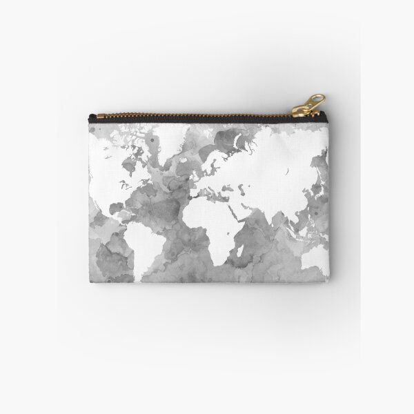 Item preview, Design 49 World Map grayscale designed and sold by artbylucie.