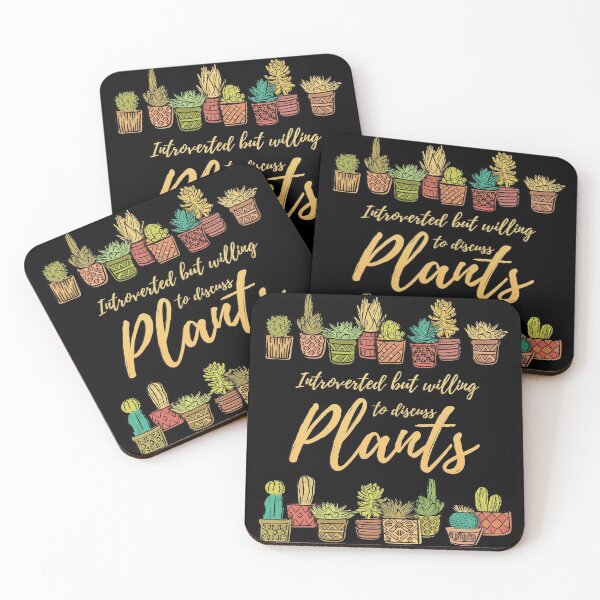 Item preview, Introverted but willing to discuss plants - orange and green succulents designed and sold by marta-maria.