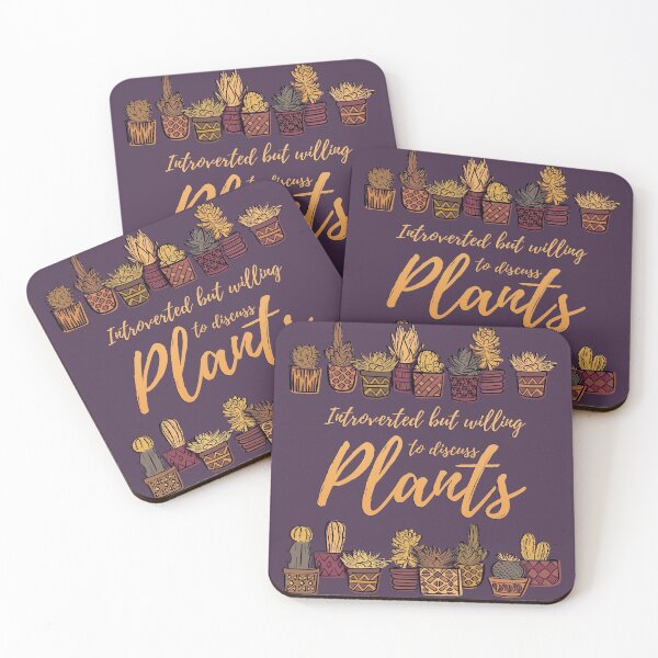 Item preview, Introverted but willing to discuss plants - orange and gold succulents designed and sold by marta-maria.