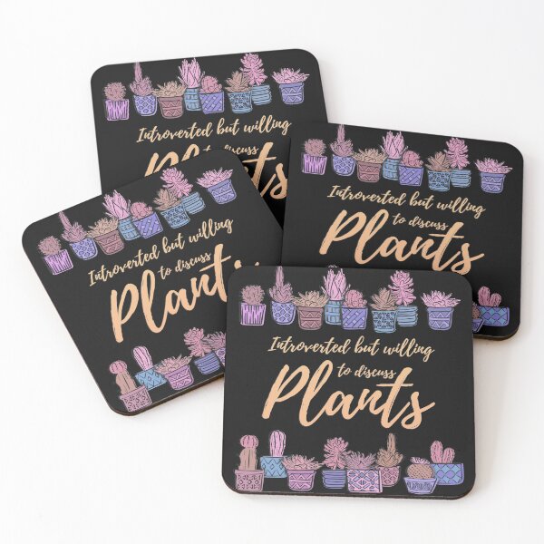 Item preview, Copy of Introverted but willing to discuss plants - pink and violet succulents designed and sold by marta-maria.