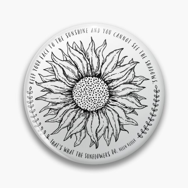 Item preview, Sunshine and Sunflowers Helen Keller Quote designed and sold by splashflower.