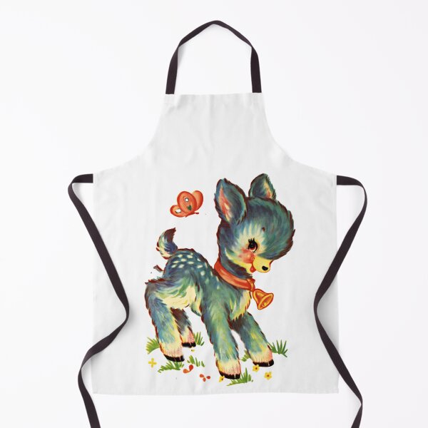 Item preview, Baby Goat with Bell and Butterfly Vintage Retro Transfer designed and sold by FridaArtGallery.