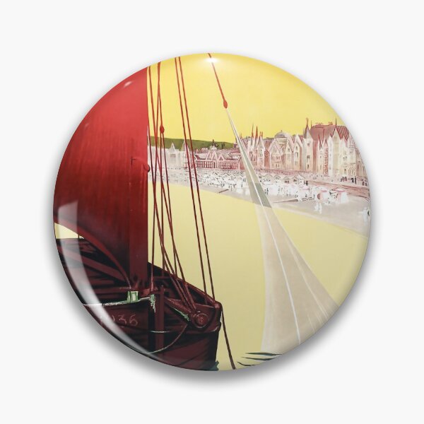 Item preview, Mers les Bains retro poster designed and sold by CorasPosters.