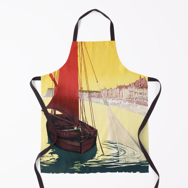 Item preview, Mers les Bains retro poster designed and sold by CorasPosters.
