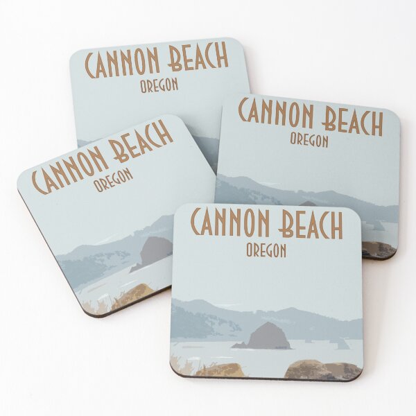 Item preview, Cannon Beach Vintage Travel Sticker, Vintage Travel Poster designed and sold by MadeByEmilyLam.