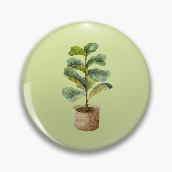 Item preview, Watercolor fiddle leaf fig tree in a basket designed and sold by fengyuhao.