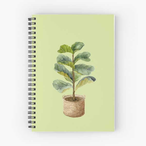 Item preview, Watercolor fiddle leaf fig tree in a basket designed and sold by fengyuhao.
