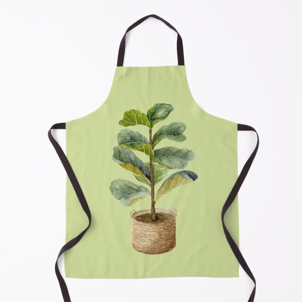 Item preview, Watercolor fiddle leaf fig tree in a basket designed and sold by fengyuhao.