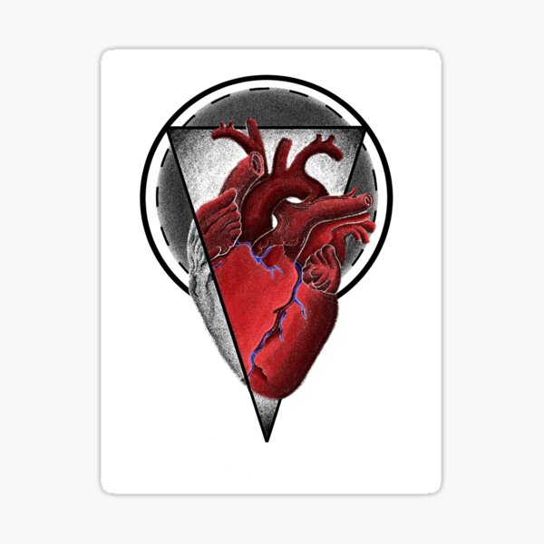 Sticker Schlagendes Herz Redbubble