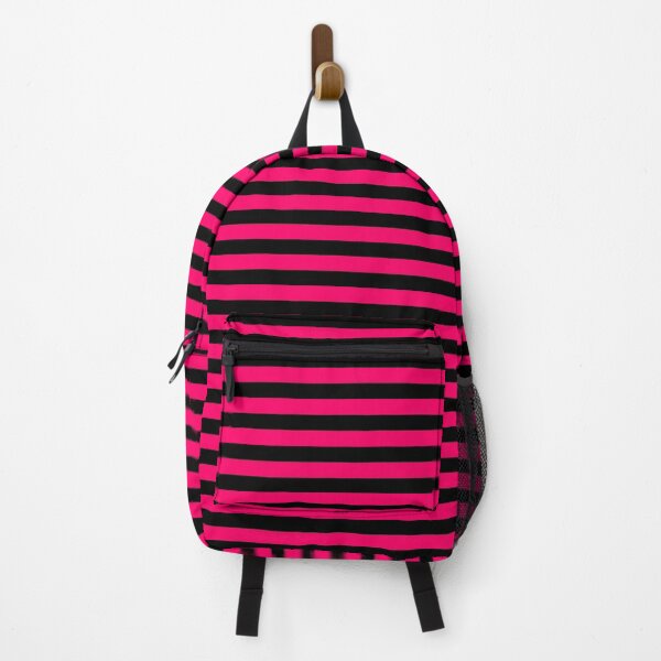 pink striped backpack