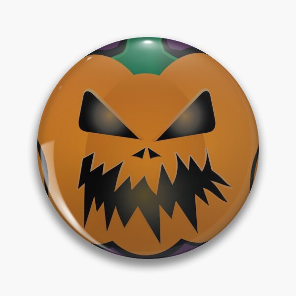 Aperçu de l'œuvre Citrouille effrayante vous souhaitant un joyeux Halloween créée et vendue par K8sDesigns.