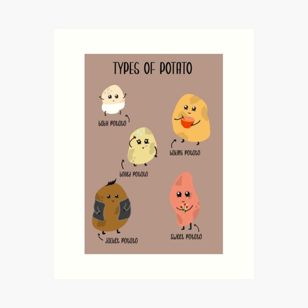 Types of Potato Art Print