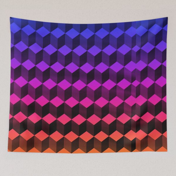 Item preview, Rainbow geometric cube  designed and sold by kalanisart.