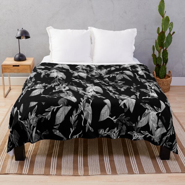 Item preview, Black and white monochrome leaves ? designed and sold by kalanisart.