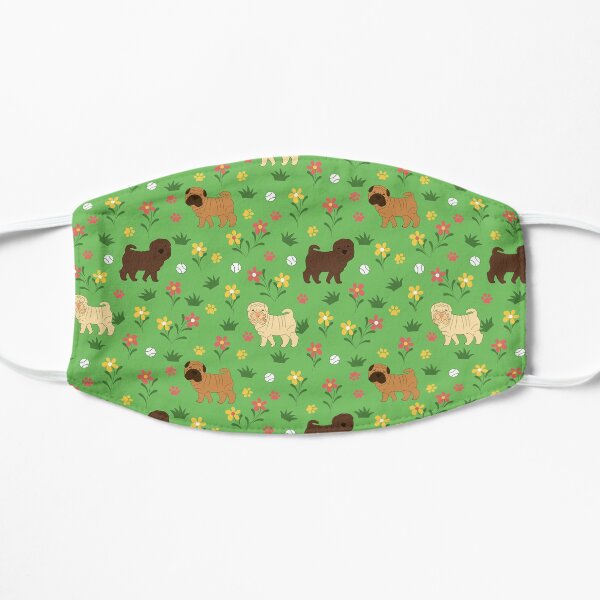 Shar Pei and Flowers Mask