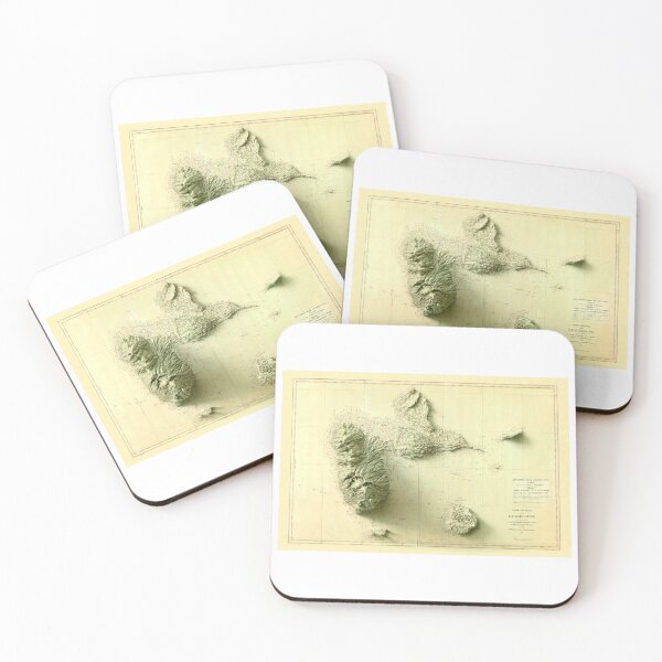 Item preview, 1879 Guadeoupe Relief Map 3D digitally-rendered designed and sold by ThinkAboutMaps.
