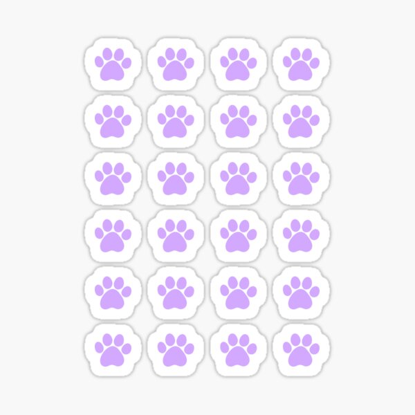 Item preview, mini cat paw print purple sheet designed and sold by promisesarelies.