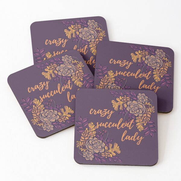 Item preview, Crazy succulent lady - orange text on purple background designed and sold by marta-maria.