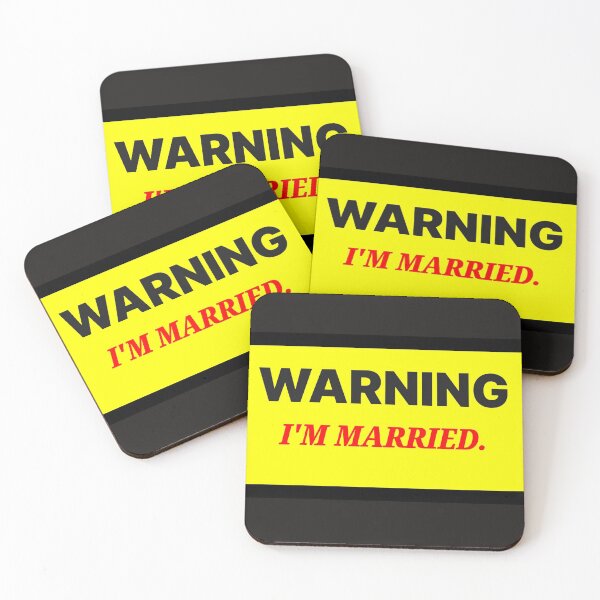 Item preview, Warning I'm Married designed and sold by QuotesDogma.