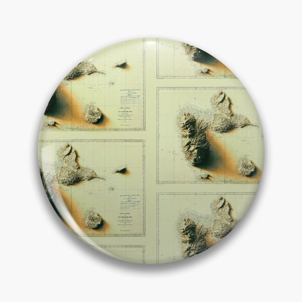 Item preview, 1879 Sunset Guadeloupe Relief Map 3D digitally-rendered designed and sold by ThinkAboutMaps.