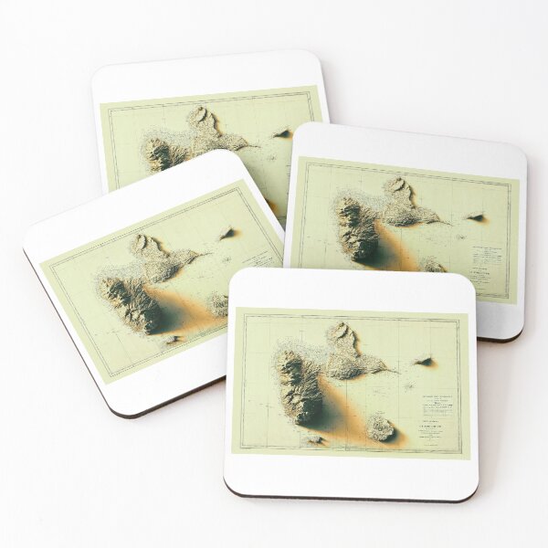 Item preview, 1879 Sunset Guadeloupe Relief Map 3D digitally-rendered designed and sold by ThinkAboutMaps.
