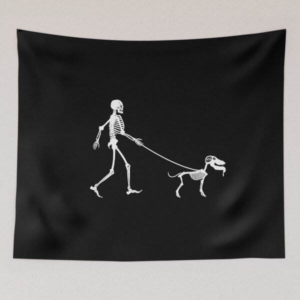 Item preview, skeleton Human And Dog Funny T-shirts For Dogs Lovers  designed and sold by youssefattigui.