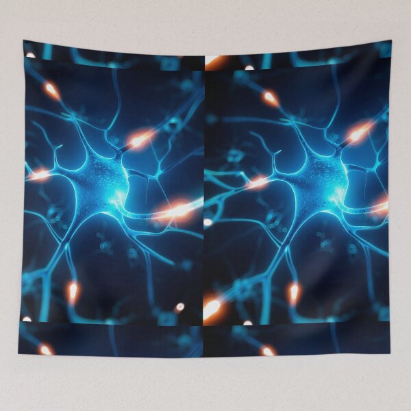 Item preview, GLOWING NERVE CELLS MICROSCOPIC VIEW COOL PHOTO IMAGE MEDICAL LABORATORY SCIENTIST designed and sold by Hippiesole.