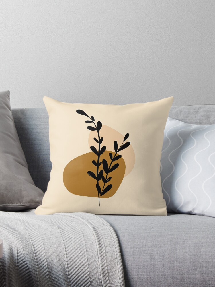 Soft Shapes I Throw Pillow by City Art