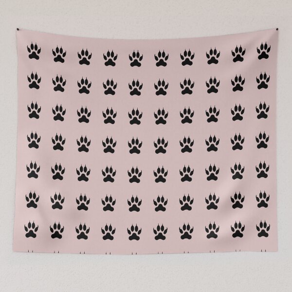 Item preview, mini dog paw print black sheet designed and sold by promisesarelies.