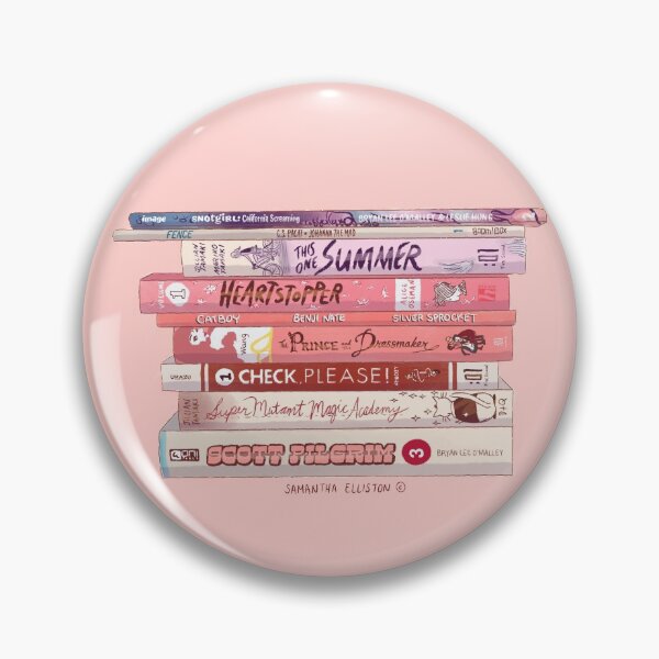Aperçu de l'œuvre La pile de roman graphique rose créée et vendue par Samantha Elliston.