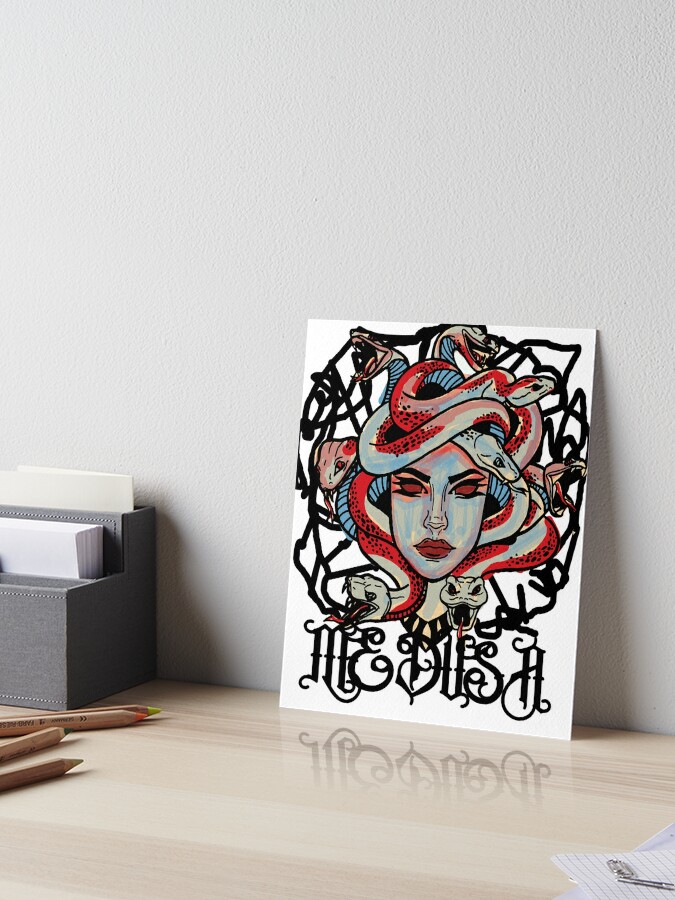 Medusa The gorgon inDemon in greek mythology Art Board Print for