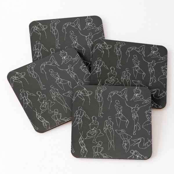 Item preview, Black and White Movement Study Sketch Pattern designed and sold by GingerEccentric.