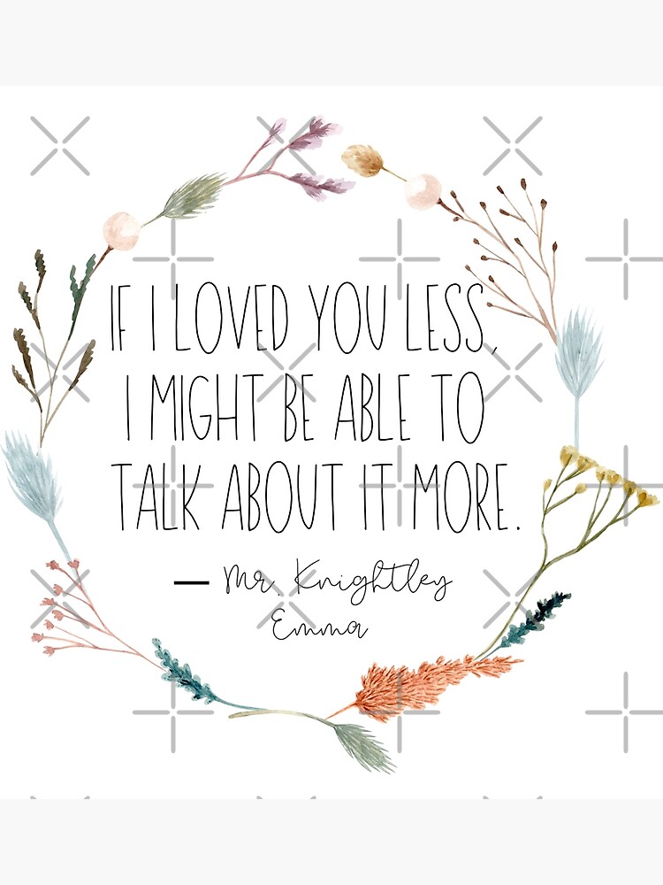 Thumbnail 3 of 3, Poster, Jane Austen Mr. Knightley Emma Book Quote designed and sold by Dollfacedesign.