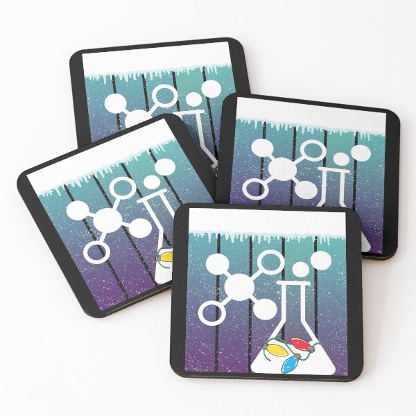 Item preview, SNOW ICE BLUE SUNSET GRUNGE with WHITE CHRISTMAS CHEMISTRY FLASK MEDICAL LABORATORY SCIENTIST designed and sold by Hippiesole.