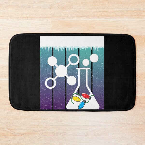 Item preview, SNOW ICE BLUE SUNSET GRUNGE with WHITE CHRISTMAS CHEMISTRY FLASK MEDICAL LABORATORY SCIENTIST designed and sold by Hippiesole.