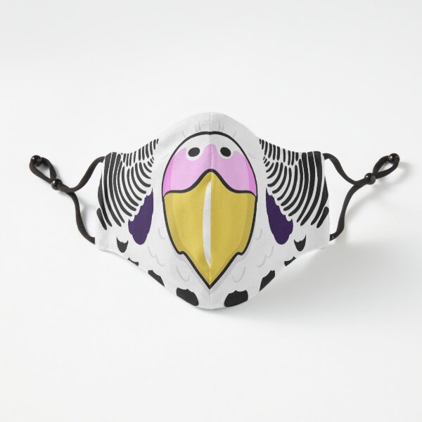 Budgie Beak Mask | White Pink Fitted 3-Layer
